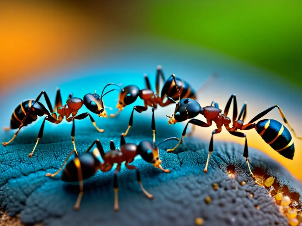 Una asombrosa representación de la comunicación bioinspirada en hormigas, donde el lenguaje químico crea un fascinante entramado en el suelo