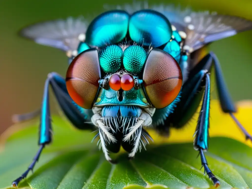 Una asombrosa macrofoto de una mosca en descomposición