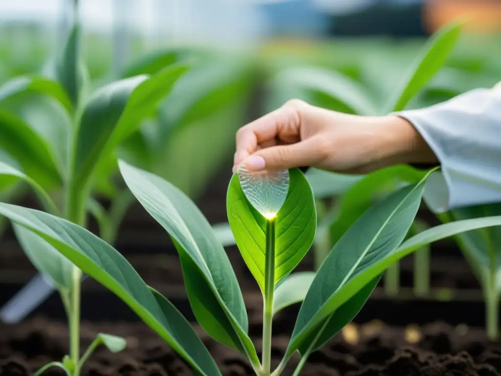 Una barrera física transparente y biodegradable protege con innovación a un cultivo joven y vibrante del impacto del cambio climático