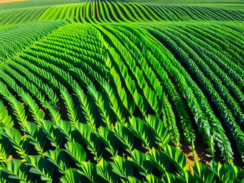 Campo de cultivos genéticamente modificados, evolución resistencia insectos pesticidas, agricultor en traje protector