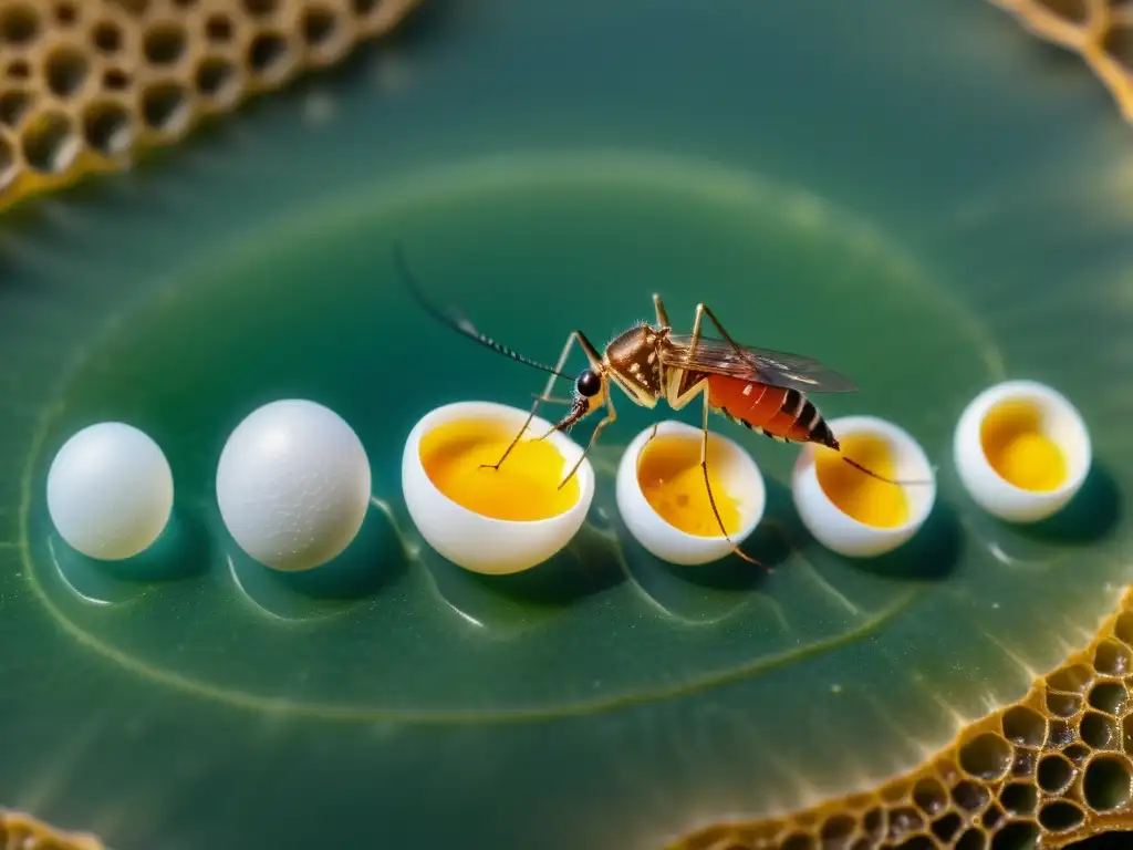 El ciclo de vida del mosquito transmisor cobra vida en esta imagen de alta resolución, mostrando cada etapa con detalles y belleza sorprendentes