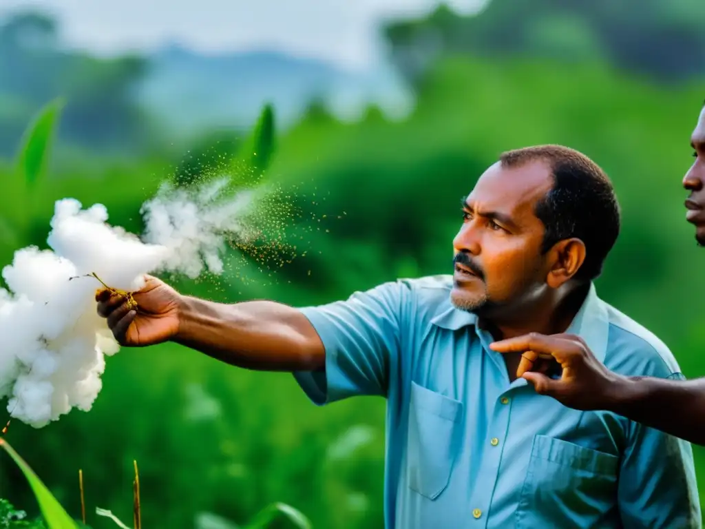 Colaboración comunitaria en manejo de vectores: liberación de insectos beneficiosos para controlar mosquitos en área vegetada