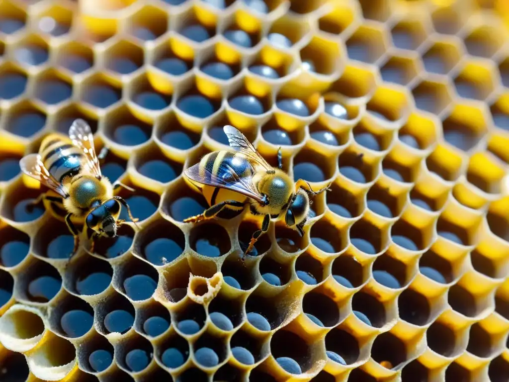 Una colmena vibrante de meliponicultura, con abejas sin aguijón mostrando su fascinante comportamiento