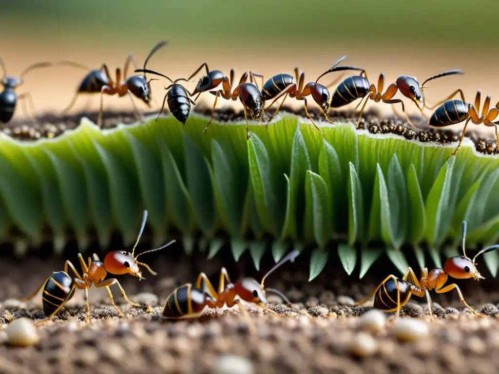 Colonias de hormigas argentinas invasoras causando daños a los cultivos