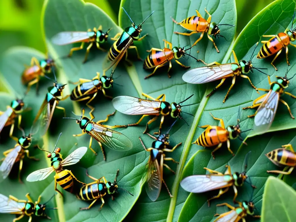 Una colorida variedad de insectos comestibles sobre una cama de verduras frescas, introducción de insectos en la dieta