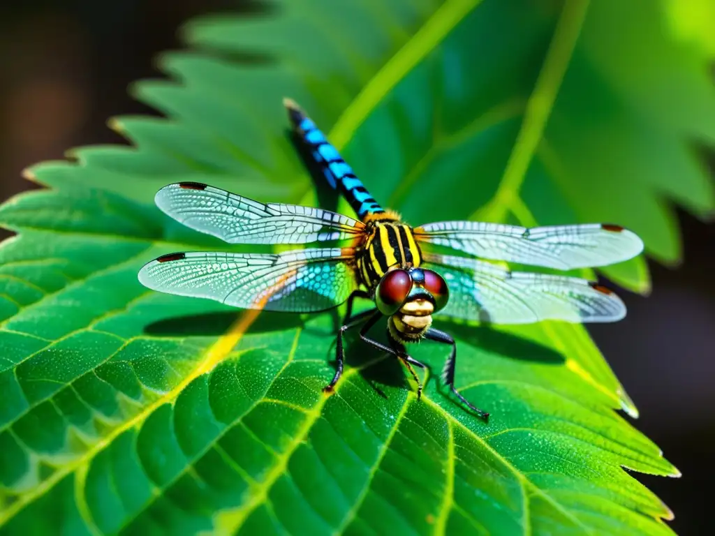 Un detallado y colorido arreglo de insectos comestibles sobre hojas verdes, resaltando la importancia de los insectos en ecosistemas