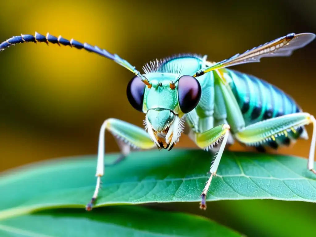 Detalle asombroso del comportamiento agonístico de insectos, capturando su defensa con precisión en alta resolución