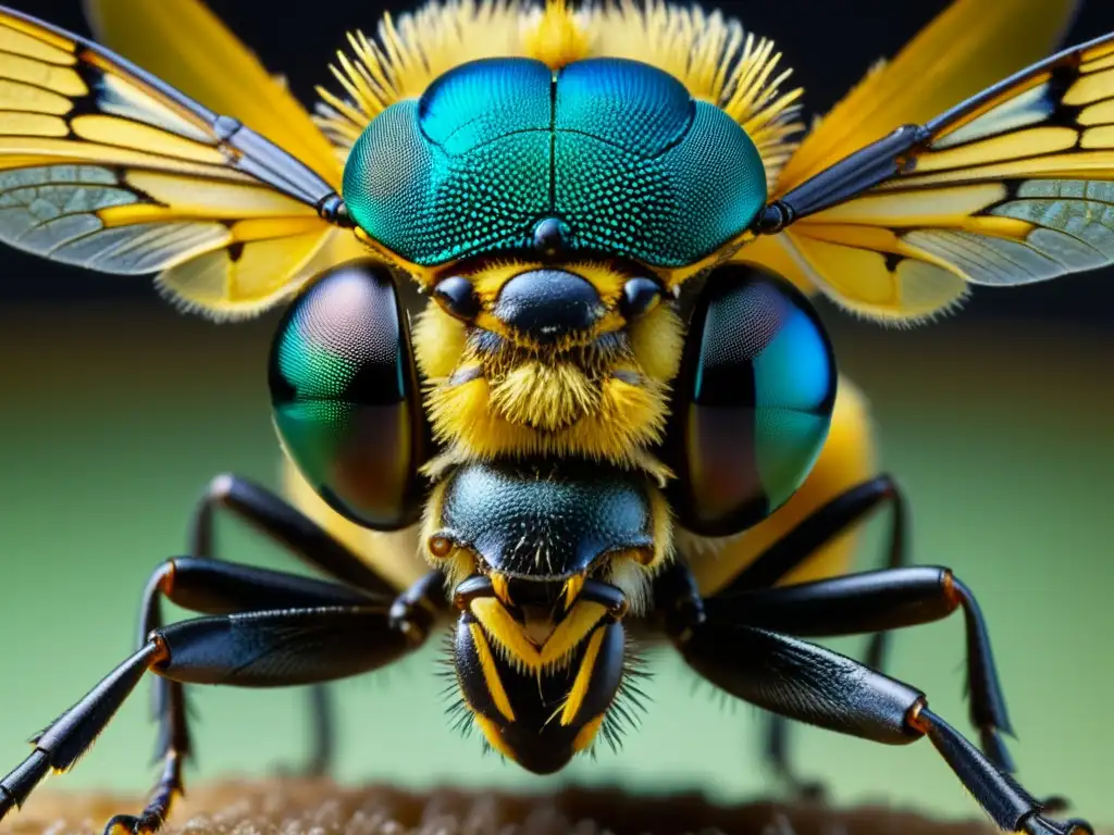 Detalle asombroso de un insecto preservado bajo microscopio, resaltando la belleza y complejidad de su anatomía con técnicas modernas estudio insectos