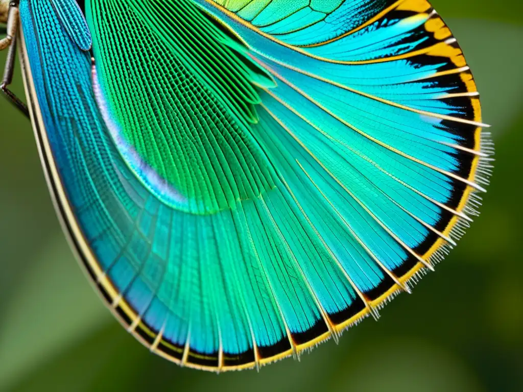 Detalle impresionante de las alas de un insecto menos conocido, revelando la belleza y complejidad de las familias de insectos menos conocidas