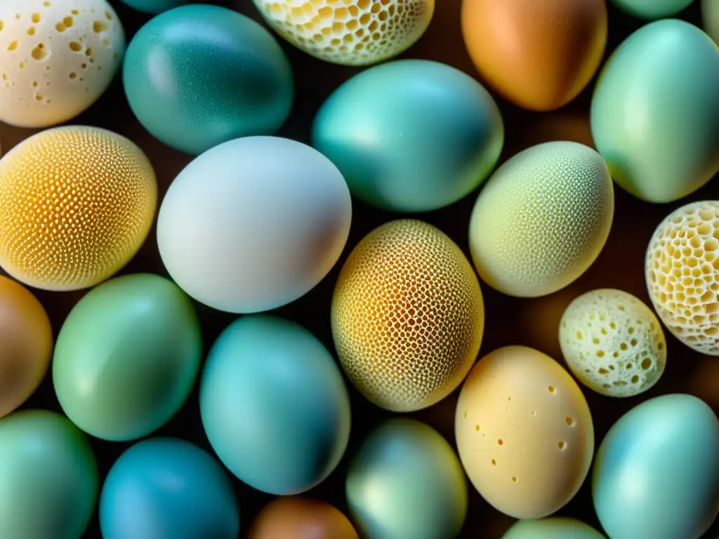 Detalle impresionante de huevos de insecto en macro, revelando diversidad y rapidez ciclo vital insectos