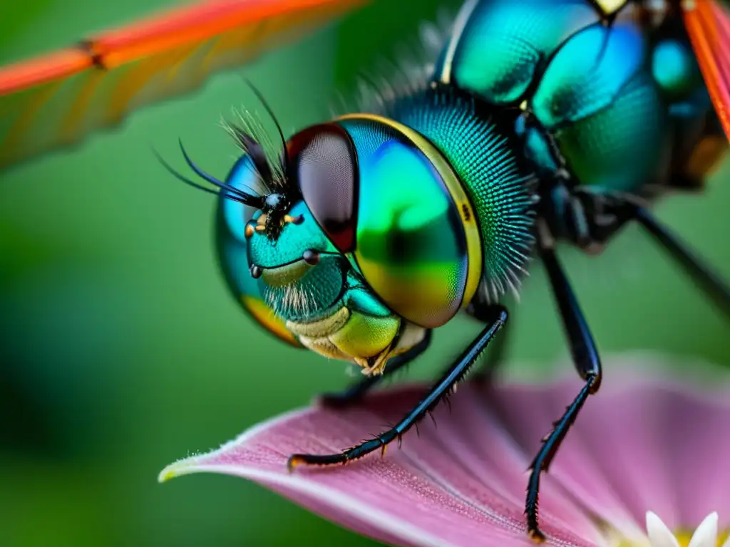 Detalle impresionante: lente macro captura la vida de un insecto en flor