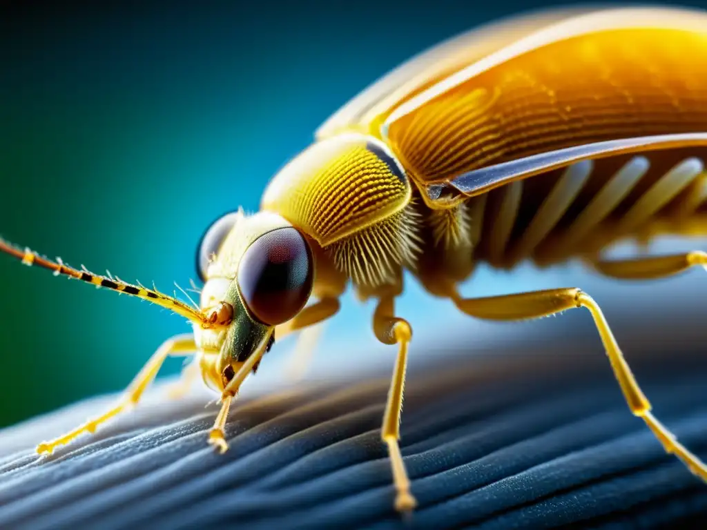 Detalle impresionante de los pelos sensoriales de un insecto para la electrorecepción de campos eléctricos