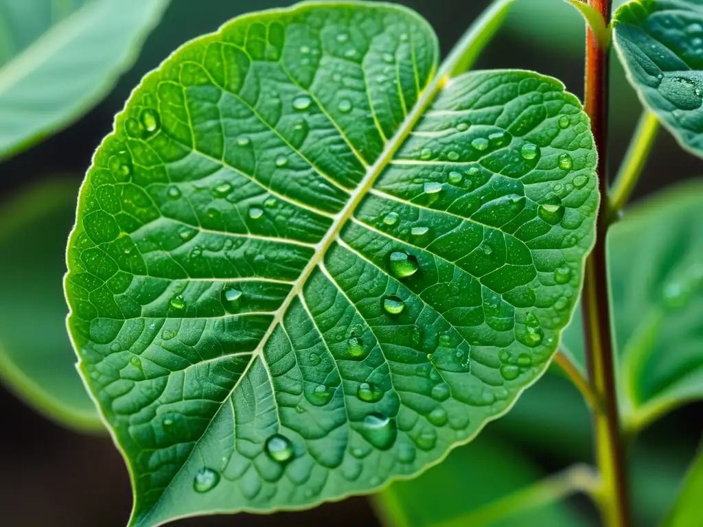 Detalle de planta transgénica con edición genética para resistencia a plagas