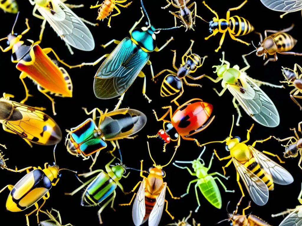 Detalle de rituales de apareamiento de insectos, ilustrando los riesgos genéticos de la endogamia en poblaciones