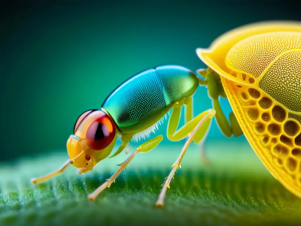 Detalle del sistema auditivo en miniatura de los insectos, revelando su compleja estructura y adaptaciones especializadas