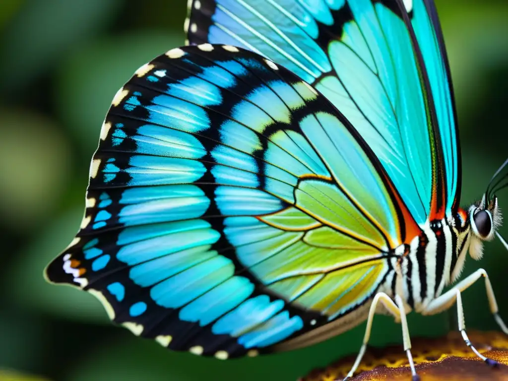 Detalle vibrante y delicado de ala de mariposa con secretos de los insectos para entomólogos