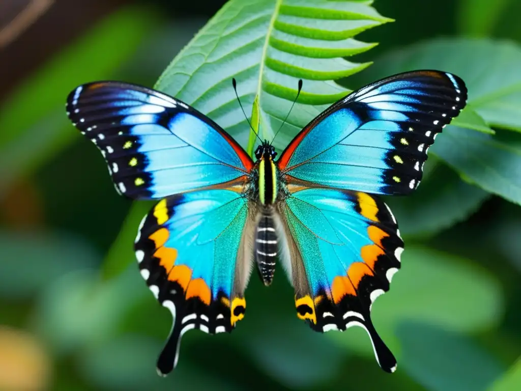 Detalle vibrante de una mariposa emergiendo de su crisálida, mostrando la asombrosa transformación en los ciclos de vida de insectos