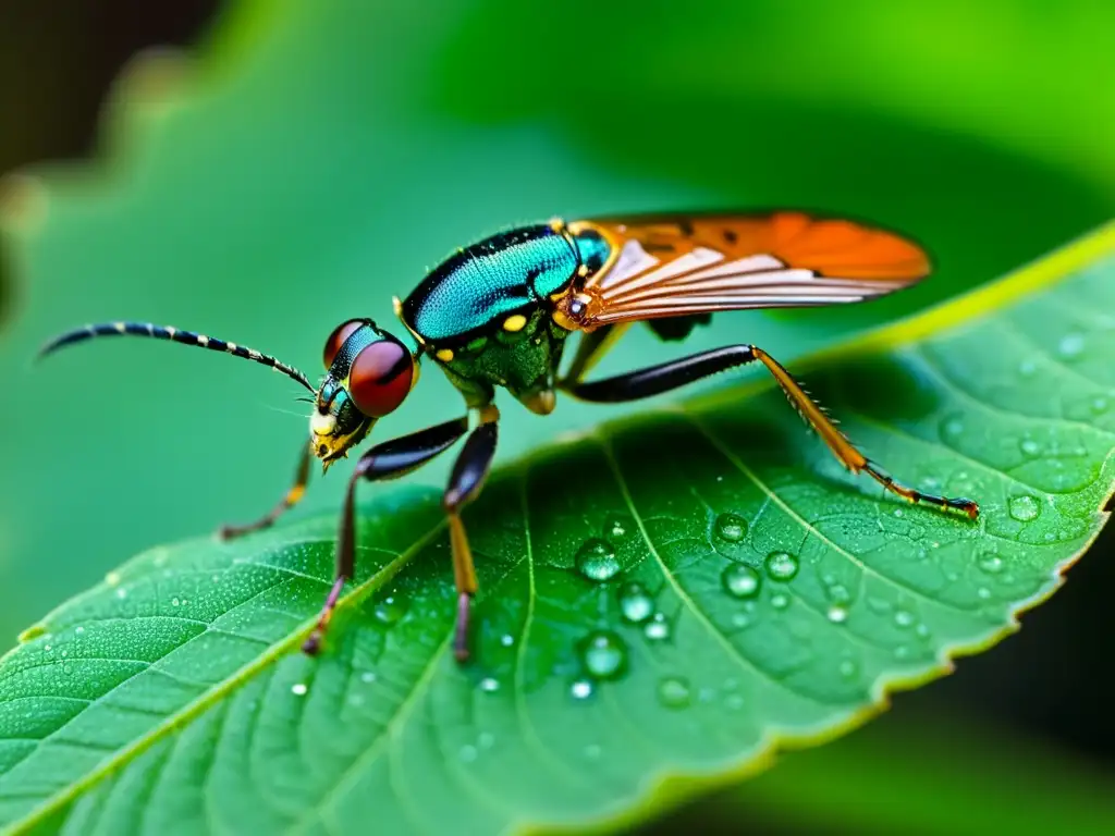 Una imagen detallada y fascinante de una familia de insectos menos conocida, con patrones intrincados en su exoesqueleto y alas delicadas