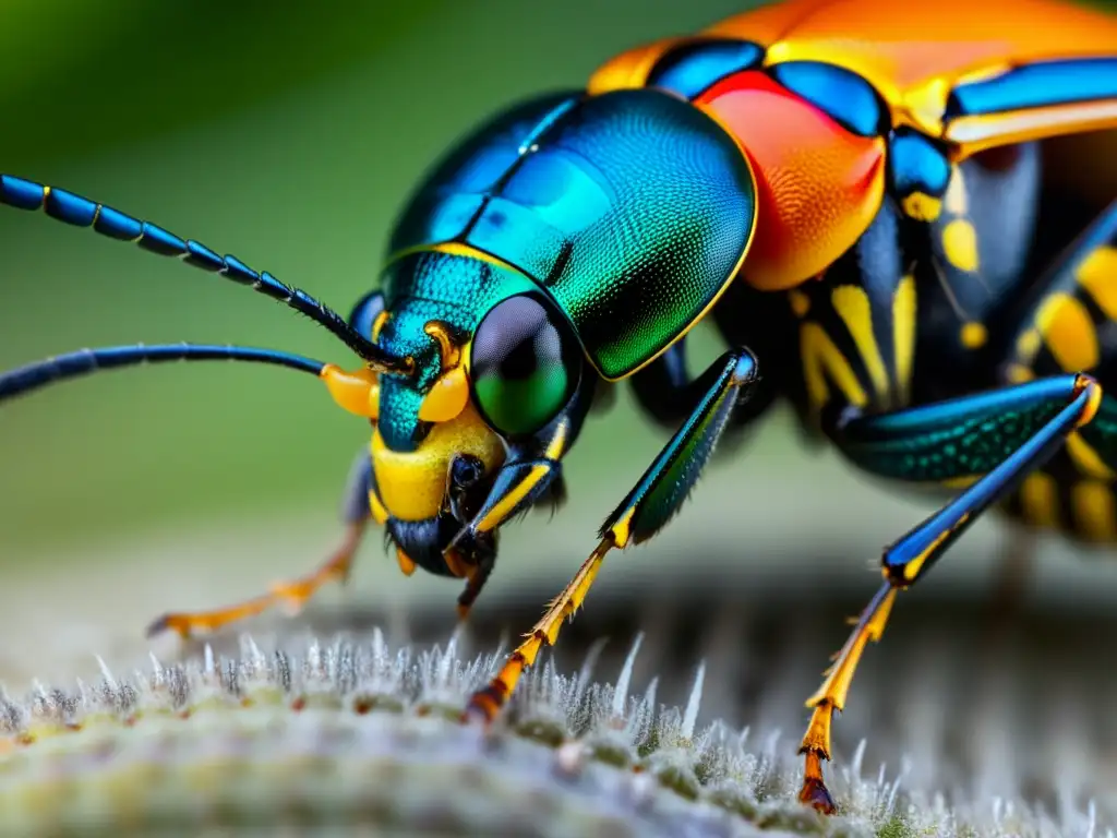 Una imagen detallada de insectos con fertilidad selectiva, destacando la complejidad de su proceso reproductivo en un macro enfoque