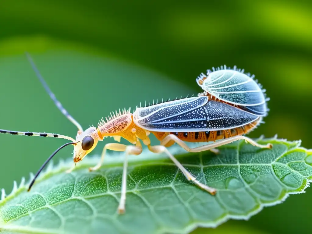 Una imagen detallada muestra la reproducción asexual de una pulgón hembra, resaltando sus estructuras reproductivas y el proceso de brotación de crías