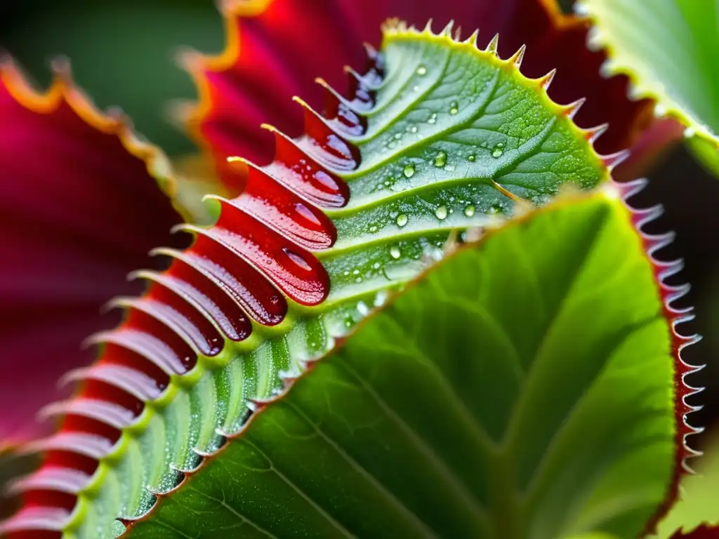 Imagen impactante de una trampa de Venus capturando astutamente insectos