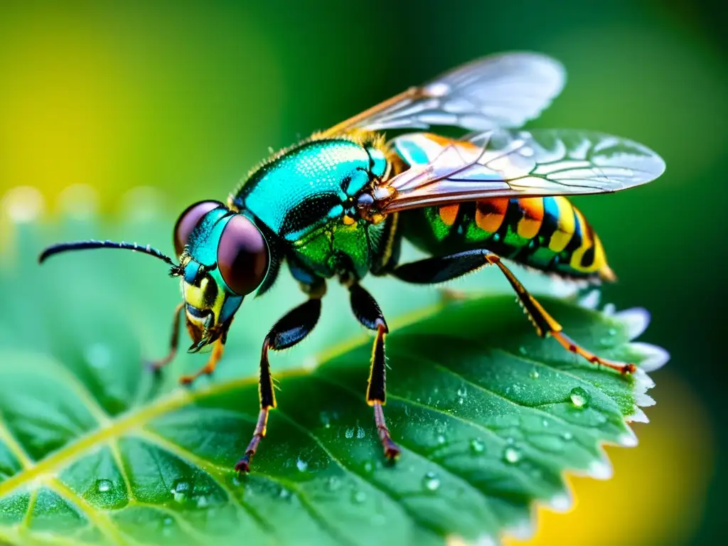 Imagen de alta resolución de un insecto detallado en una flor, resaltando la importancia de documentar la diversidad de insectos para su conservación