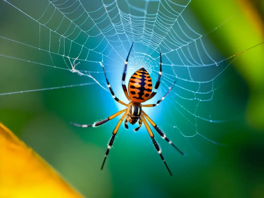 Impactante imagen macro de un insecto atrapado en una telaraña, resaltando la delicada naturaleza de la investigación entomológica