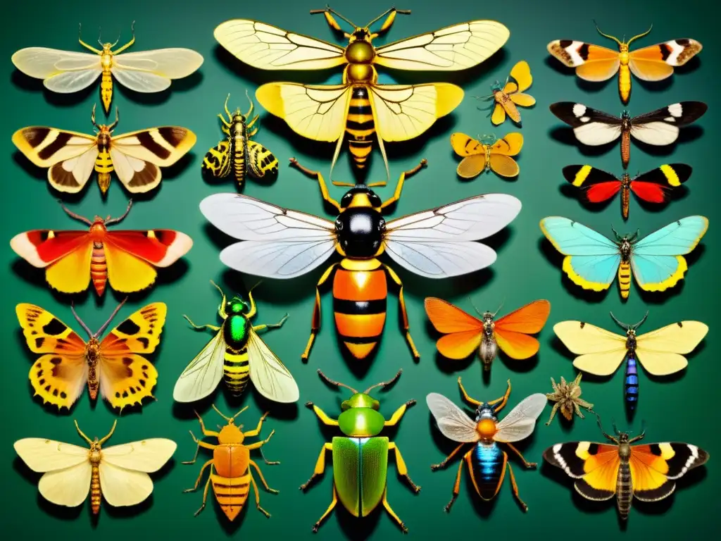 Una impresionante radiación adaptativa de los insectos se muestra en una imagen detallada, destacando su diversidad y estrategias evolutivas