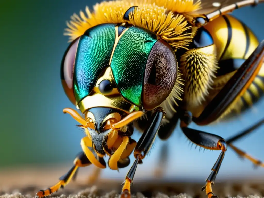 Increíble macro de insecto asustado a punto de huir como defensa, mostrando la textura del exoesqueleto y los detalles fisiológicos