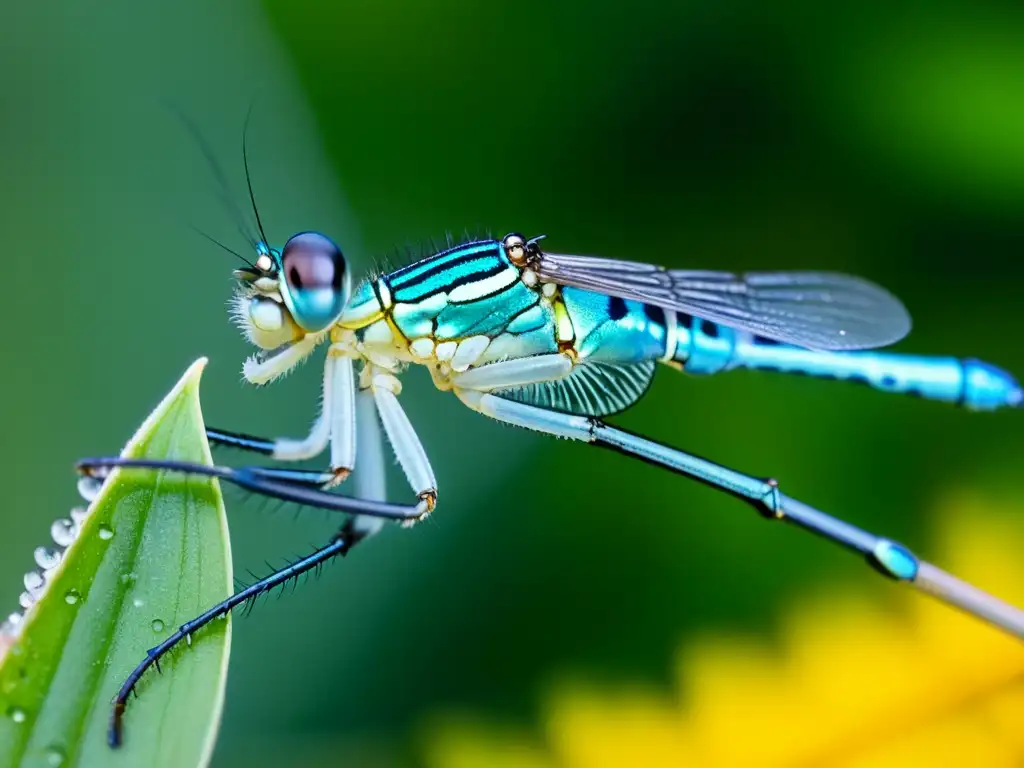 Insecto acuático con exoesqueleto detallado y ojos compuestos, en un ecosistema único