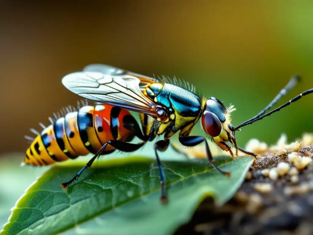 Insectos caníbales en brutal lucha por la supervivencia en la naturaleza