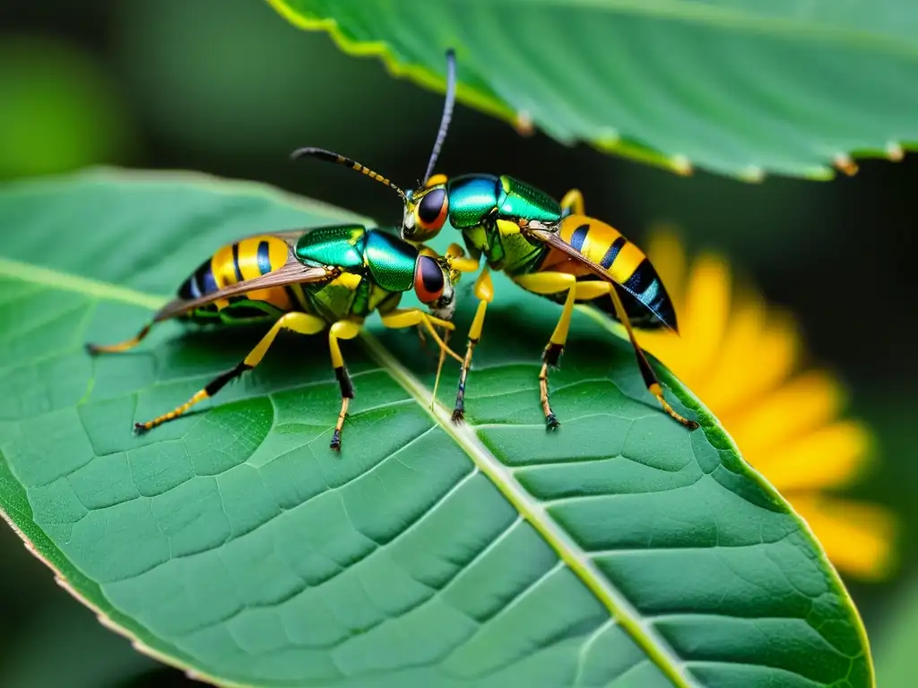 Insectos caníbales en su hábitat natural, mostrando su comportamiento ecológico y detalles fascinantes