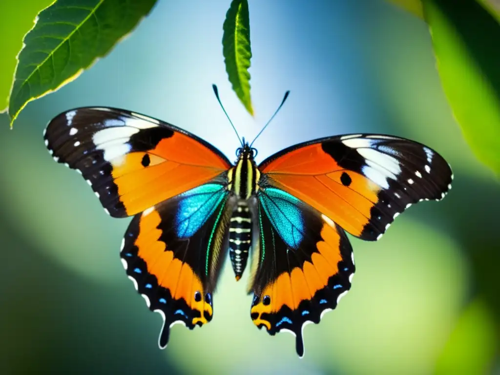 Una mariposa emerge de la crisálida, desplegando sus alas vibrantes y detalladas