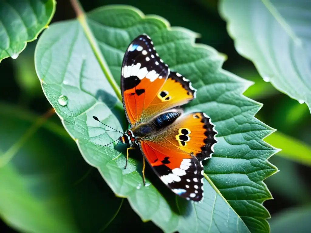 Una mariposa multicolor emerge de su capullo, mostrando sus delicadas alas y antenas, en un escenario de renovación y transformación