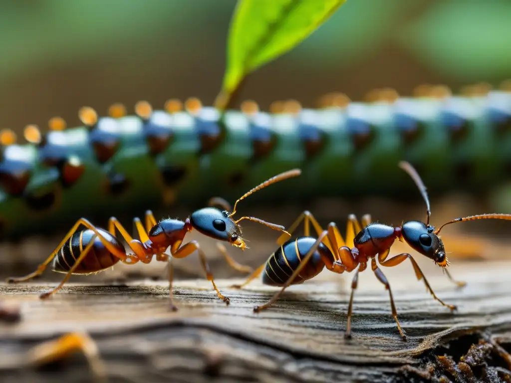 Migraciones espectaculares hormigas nómadas en movimiento, mostrando su intrincada estructura y determinación en la selva