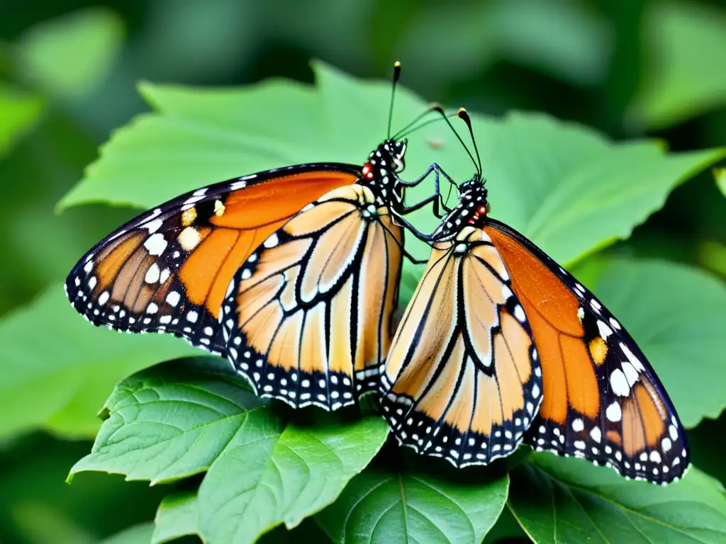 Migraciones nupciales en insectos: Monarcas en cautivante ritual de apareamiento entre exuberante vegetación