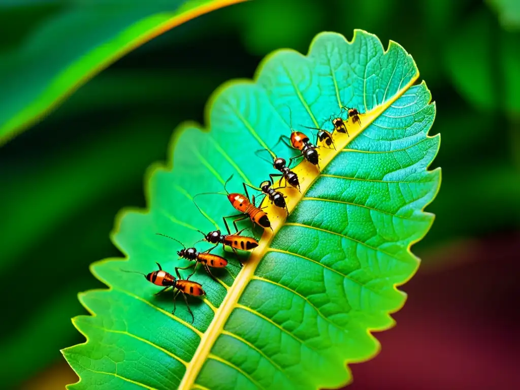 Un vibrante bosque tropical, con insectos y factores ambientales que influyen en sus desplazamientos